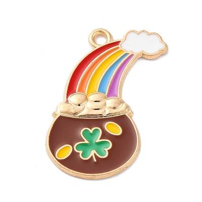 Saint Patrick's Day Alloy Enamel Pendants
