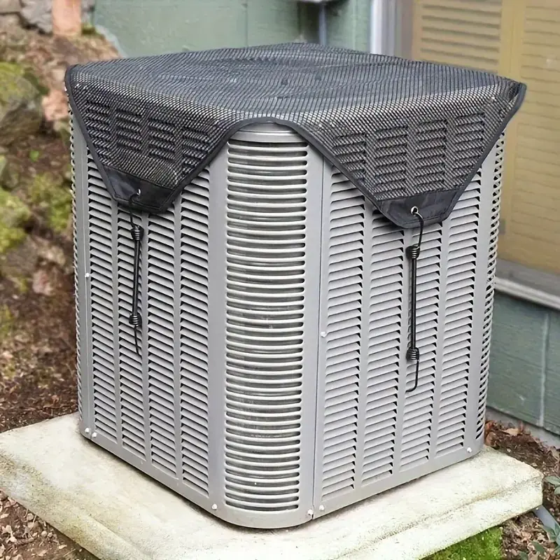 Fixed Air Conditioner Protective Cover, 1 Count Anti-leaf Windproof Ventilation Net, Household Dust Cover, Household Items, H...