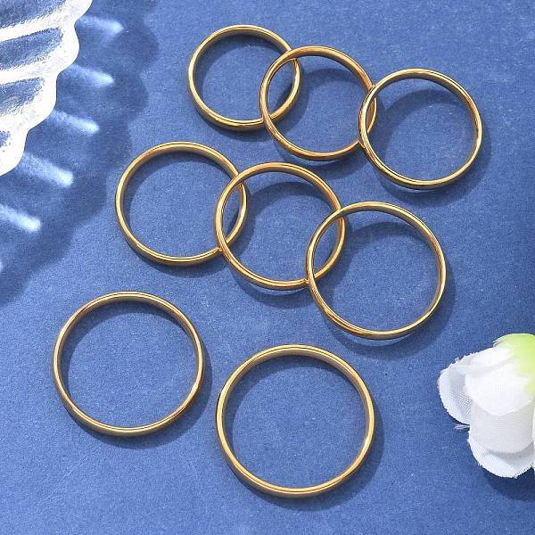 304 Stainless Steel Flat Plain Band Rings