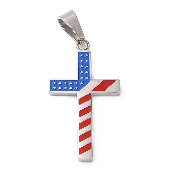 Independence Day 304 Stainless Steel Enamel Pendants
