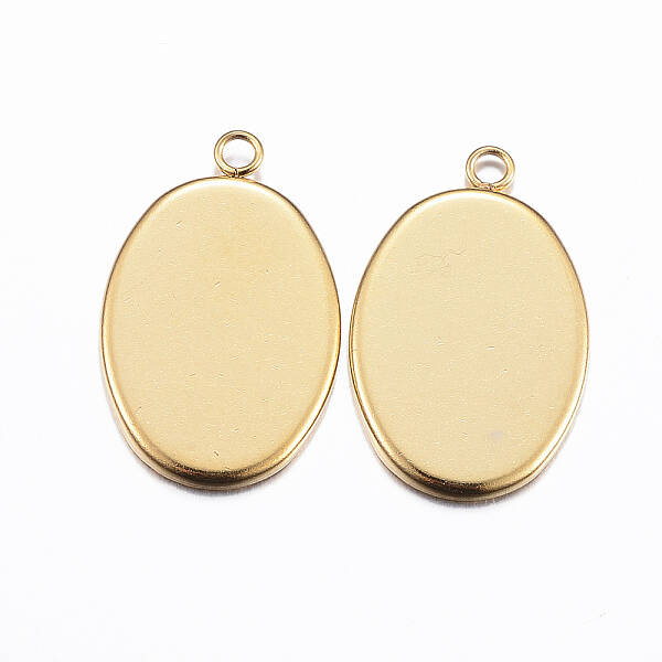 Ion Plating(IP) 304 Stainless Steel Pendant Cabochon Settings