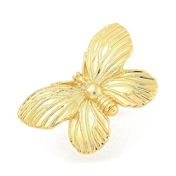 Rack Plating Butterfly Brass Finger Rings for Women