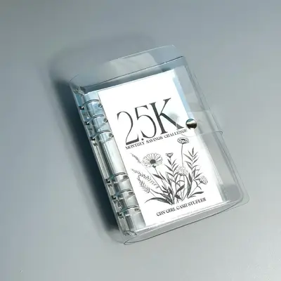 Money Saving Challenge Binder, 1 Count Budget Binder With Cash Envelopes, Savings Challenges Book For Save $5,000 $1,5000 $25...