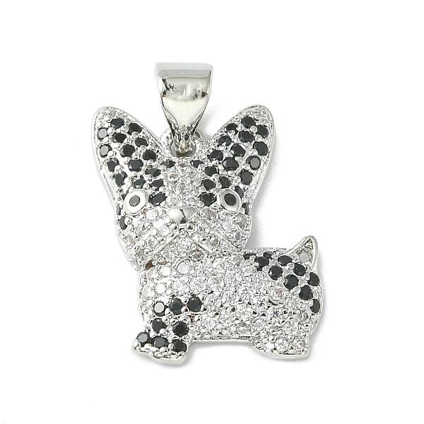 Brass Micro Pave Cubic Zirconia Pendants