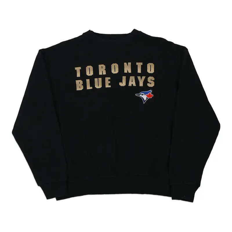 Toronto Blue Jays Mlb MLB Sweatshirt - Medium Black Cotton Blend