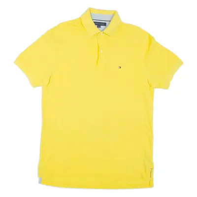 TOMMY HILFIGER Mens Polo Shirt Yellow M