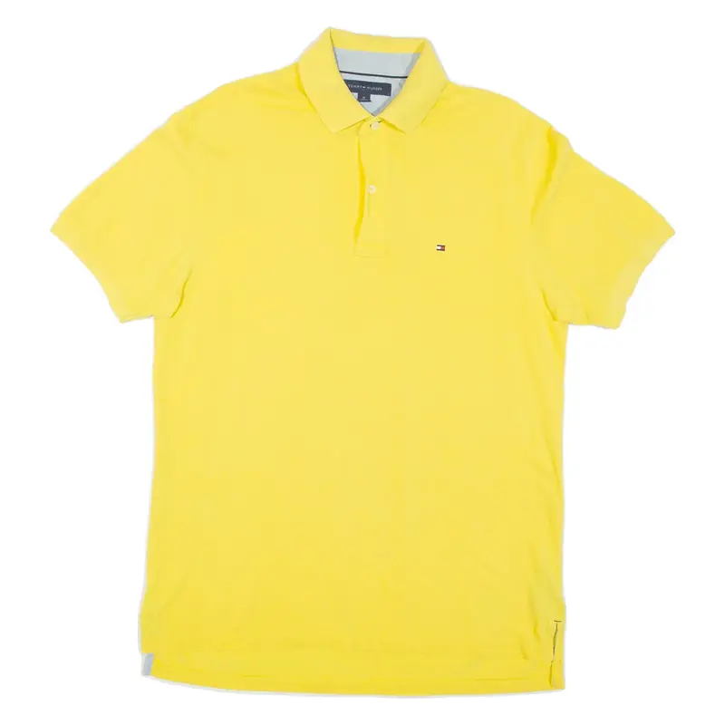 TOMMY HILFIGER Mens Polo Shirt Yellow M