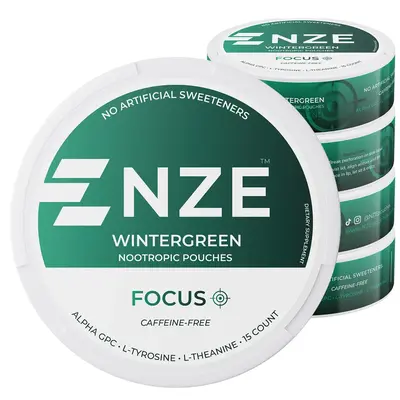 NZE Caffeine Free Nootropic Pouches  - Nootropic Pouches with Alpha GPC, L-Tyrosine & L-Theanine - No Sugar or Artificial Swe...
