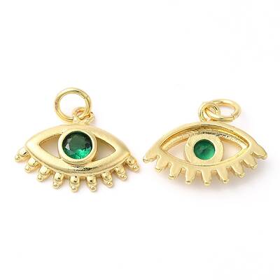 Rack Plating Brass Micro Pave Cubic Zirconia Pendants