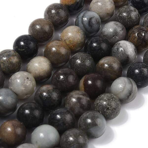 Natural Black Flower Amazonite Beads Strands