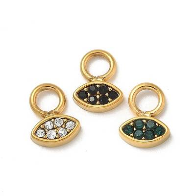 Ion Plating(IP) 304 Stainless Steel with Rhinestone Charms