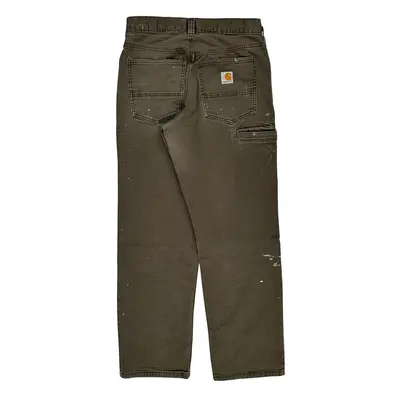 Carhartt Trousers - 30W 28L Khaki Cotton Blend