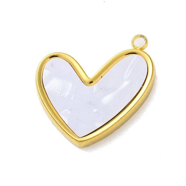 304 Stainless Steel with Synthetic Shell Pendants