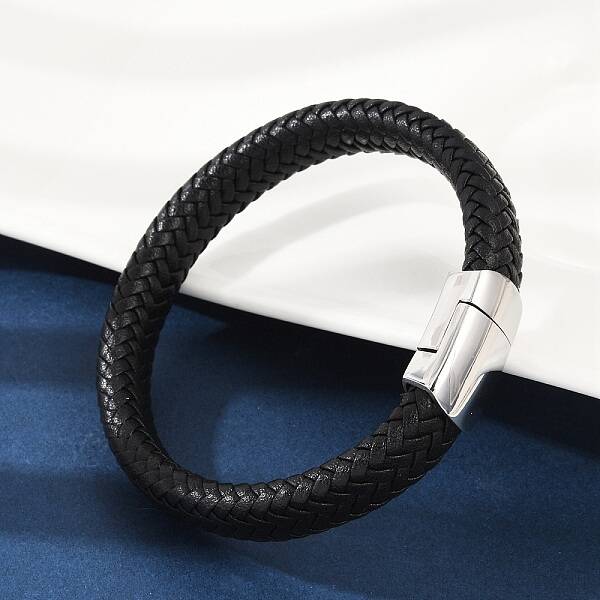 Braided Microfiber Leather Cord Bracelets for Wome Men