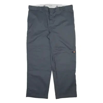 DICKIES Mens Trousers Grey Loose Straight W44 L32