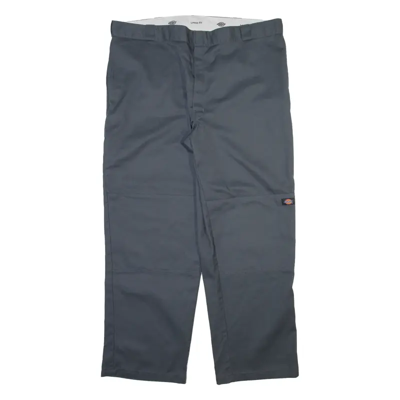 DICKIES Mens Trousers Grey Loose Straight W44 L32