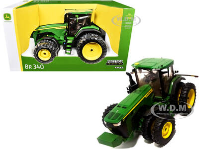 John Deere 8R 340 Tractor with Dual Wheels Green \