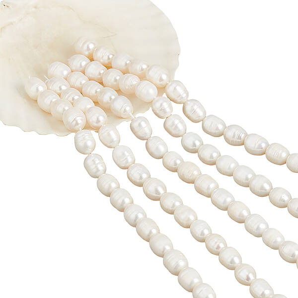 5 Strands Natural Cultured Freshwater Pearl Beads Strands