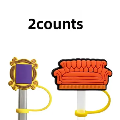 【Clearance】 Cartoon Straw Cap, Cute Straw Cover, Reusable Straw Cap, Straw Dustproof Straw Cover, Party Drinkware Accesso...