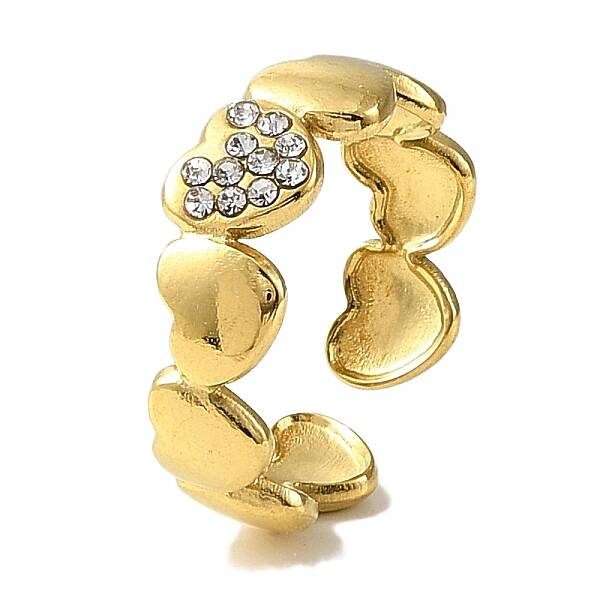 Ion Plating(IP) 304 Stainless Steel Open Cuff Ring for Women