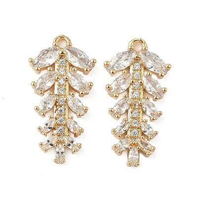 Brass Micro Pave Cubic Zirconia Pendants