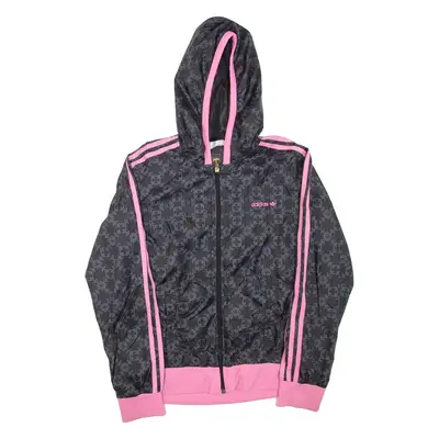 ADIDAS Womens Track Jacket Grey Hooded L