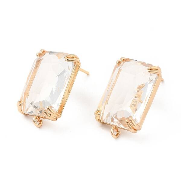 K9 Glass Stud Earring Findings