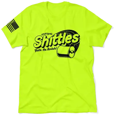 Shittles - Safety Yellow T-Shirt