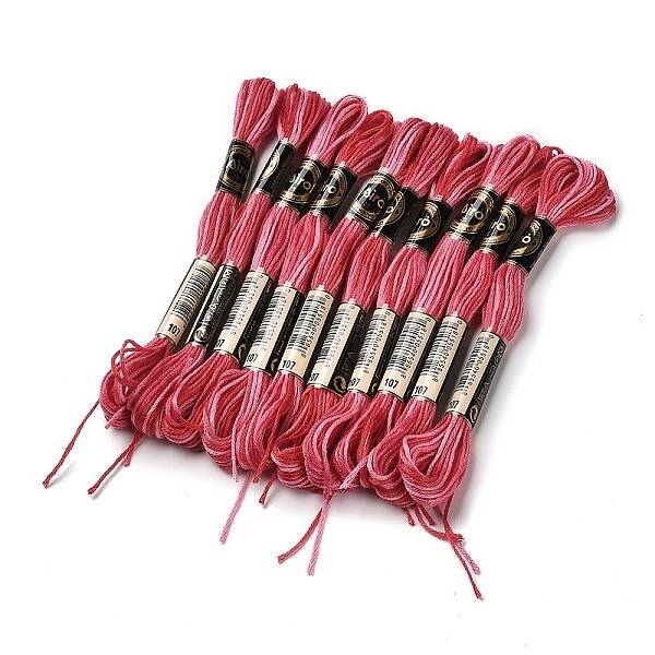 10 Skeins 6-Ply Polyester Embroidery Floss
