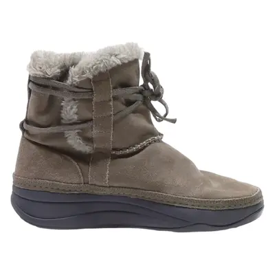 SKECHERS Snow Boots Grey Suede Womens UK 6