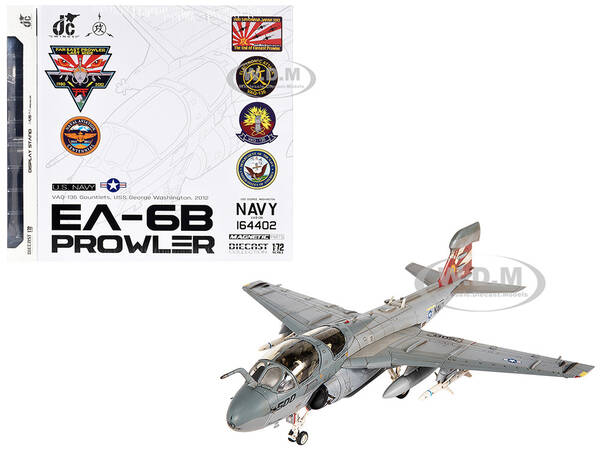 Grumman EA-6B Prowler Attack Aircraft VAQ-136 Gauntlets, USS George Washington (2012) United States Navy 1/72 Diecast Model...