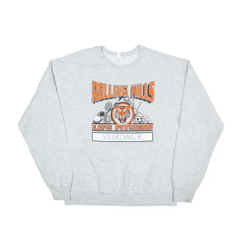 JERZEES Rolling Hills Sweatshirt Grey Mens M