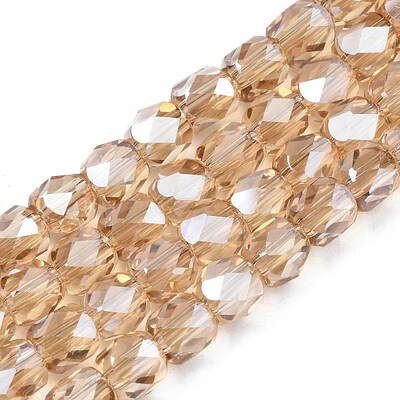 Electroplate Transparent Glass Beads Strands