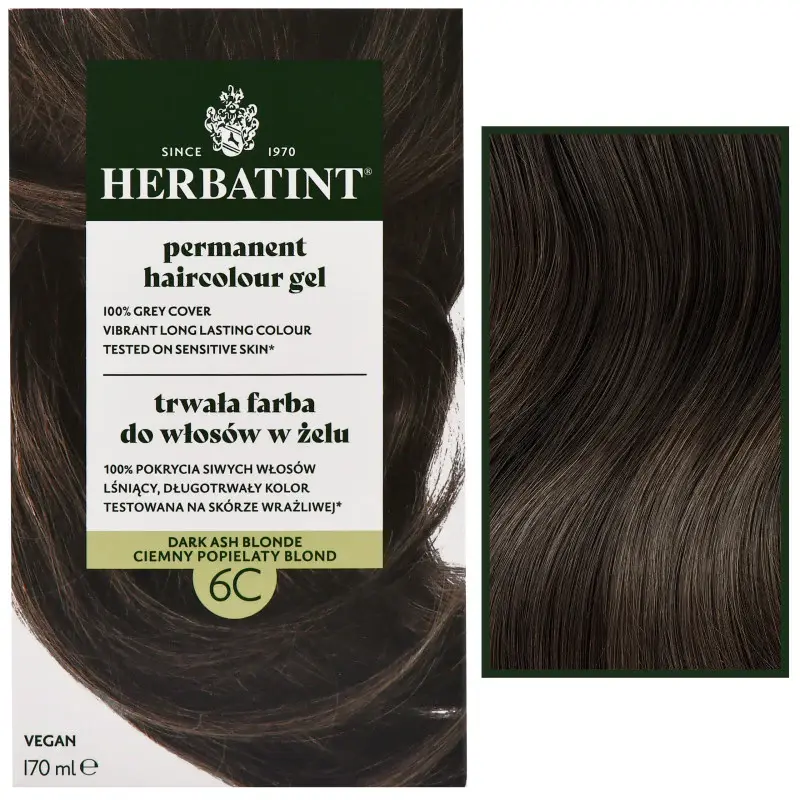 Herbatint Permanent Hair Color Gel 170ml 6C