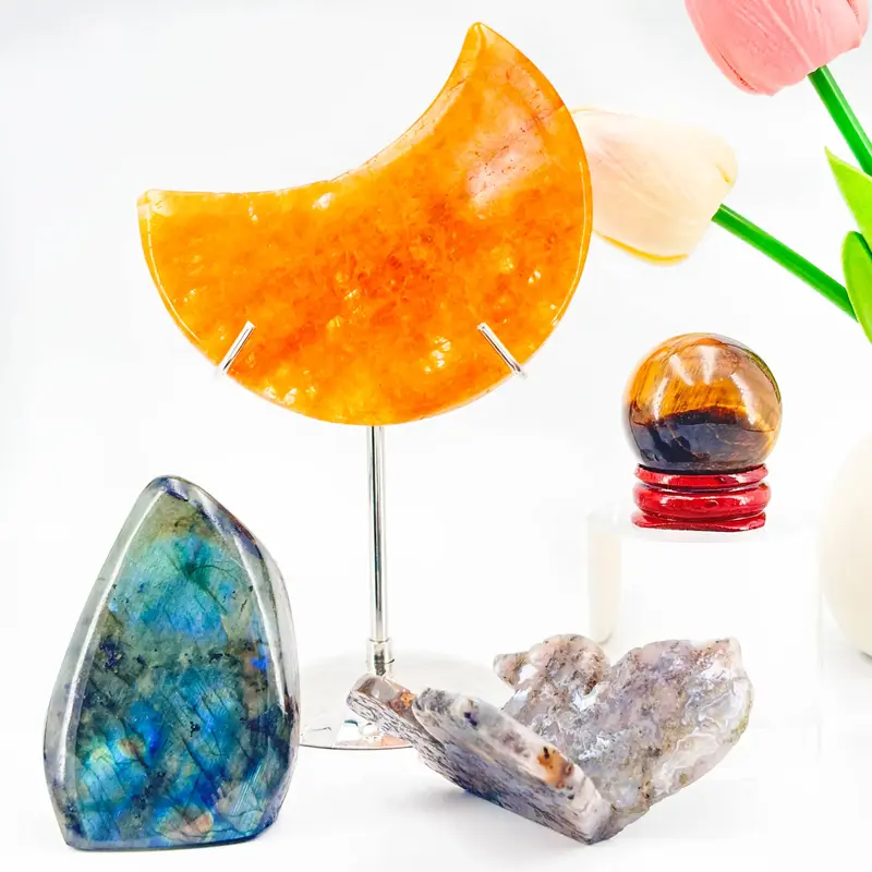 【Bliss Live】 Natural Crystal Sphere Tower Carving CustomizeKit For Home Decoration B-03