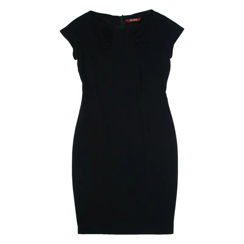 MAX MARA STUDIO Womens Pencil Dress Black Short Sleeve Midi M