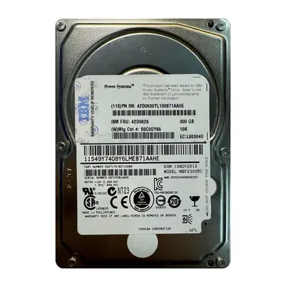 42D0630 IBM 300GB 6Gb/s SAS 10000 2.5-inch 16MB Hard Drive