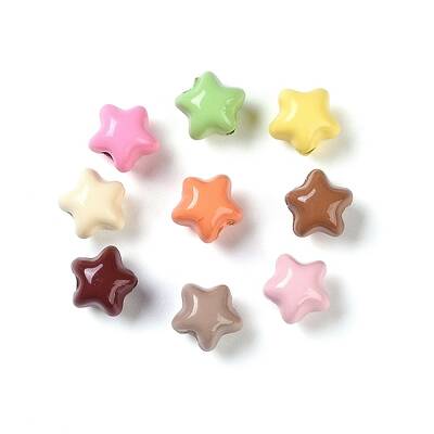 Column Rack Plating Spray Painted Alloy Beads for Jewelry Making