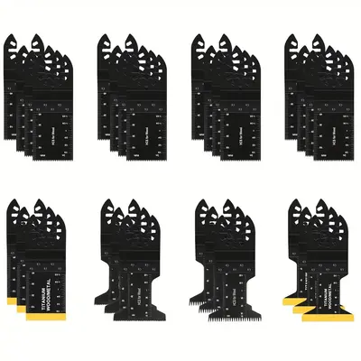 Vibrating Saw Blades, 28pcs Professional Universal Titanium Alloy Multifunctional Tool Blades, Quick Release Multifunctional ...