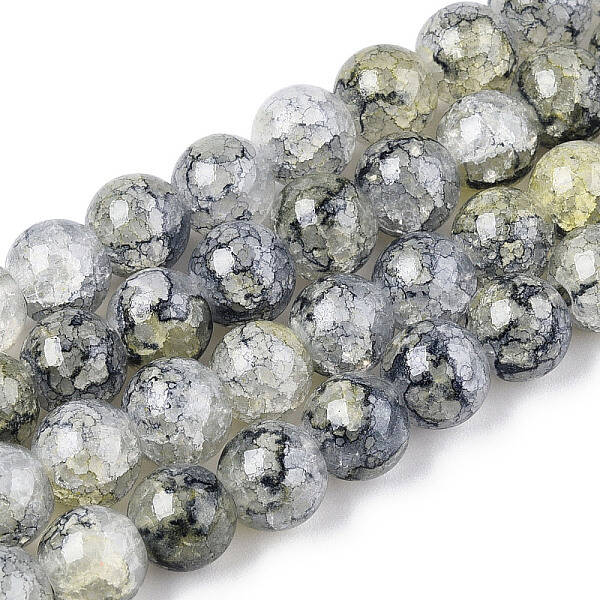 Baking Painted Crackle Glass Bead Strands