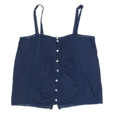 FAT FACE Womens Camisole Top Blue Sleeveless UK 8