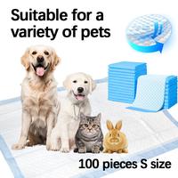 Super Absorbent Pet Toilet Training Pads 100pcs Moisture Locking Technology Converts Liquid to Gel - Great for Rabbits, Guine...