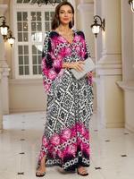 Women's All Over Print Kaftan Dress, Casual Maxi Dress, Cozy Muumuu Dress, Summer Modest Beach Wear Clothes