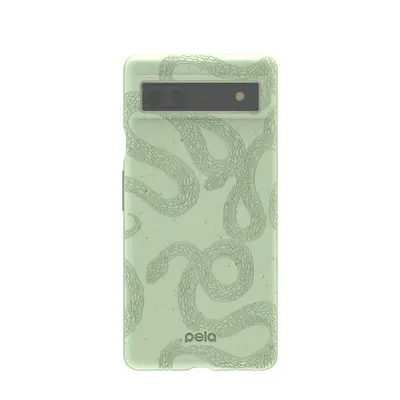 Sage Green Snaky Google Pixel 6a Case