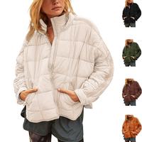 Tanming Women's Packable Puffer Jacket Long Sleeve Full Zip Lightweight Quilted Coat