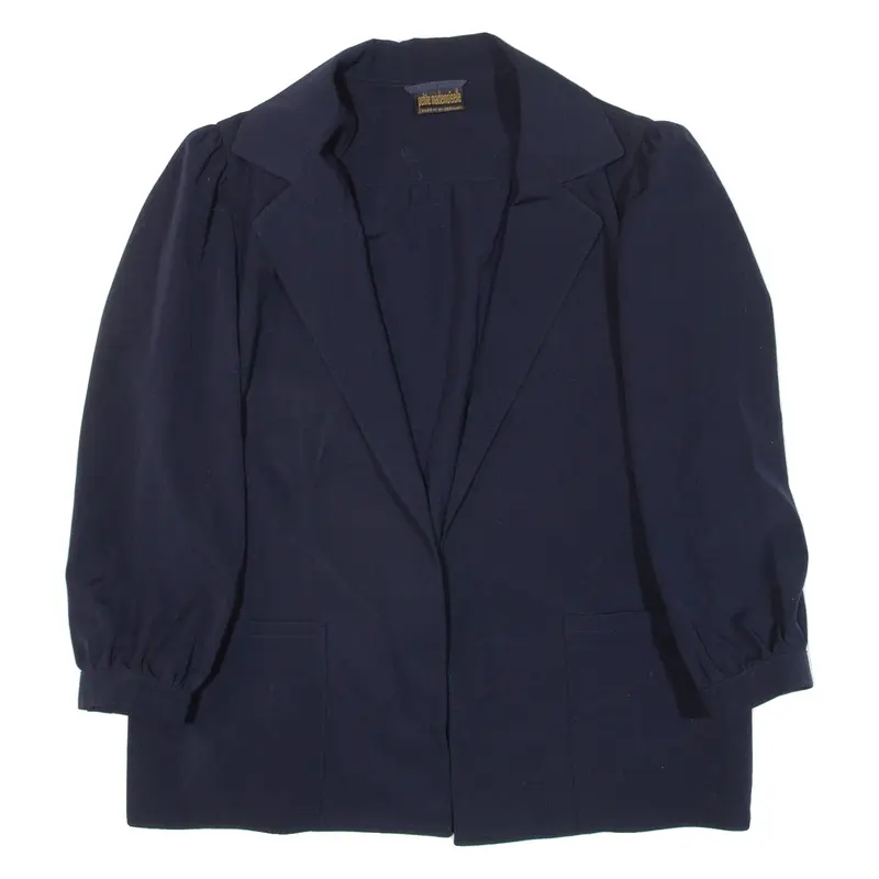 Womens Blazer Jacket Blue Wool XS