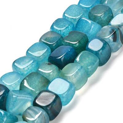 Natural Dragon Veins Agate Beads Strands