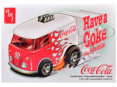 Skill 2 Model Kit Volkswagen Van Show Rod Coca-Cola 1/25 Scale Model by AMT
