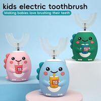 Kids Electric Toothbrushs U Shaped sonic AutomaticToothbrush with, Six CleaningModes,Cartoon Dinosaur Modeling ,full mouth to...