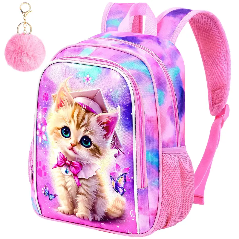 Toddler Backpack for Boys Girls, Cat Preschool Bookbag Kindergarten Cute School Bag